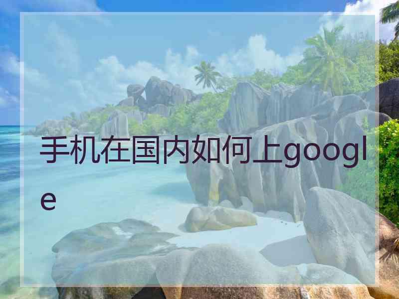 手机在国内如何上google