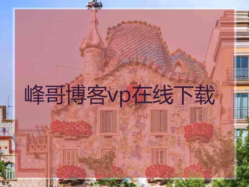 峰哥博客vp在线下载