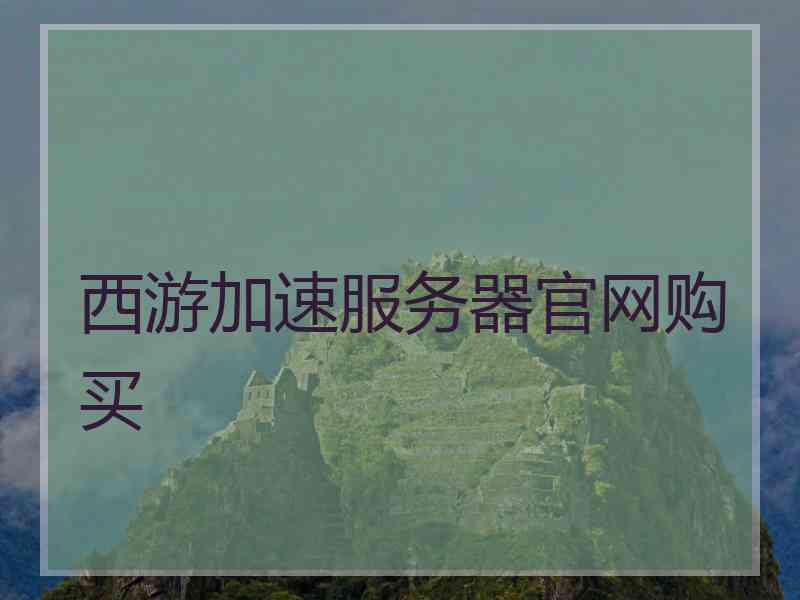 西游加速服务器官网购买