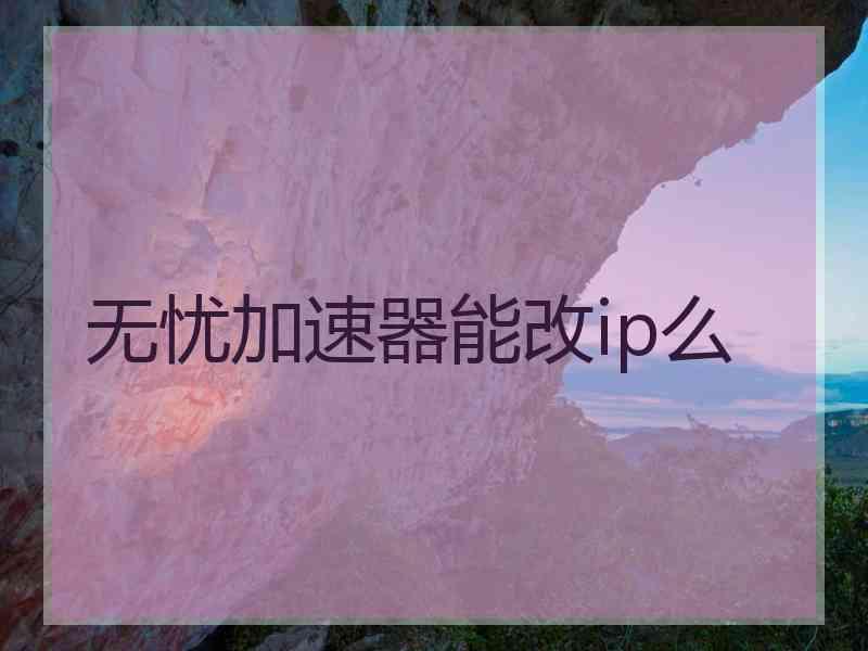 无忧加速器能改ip么