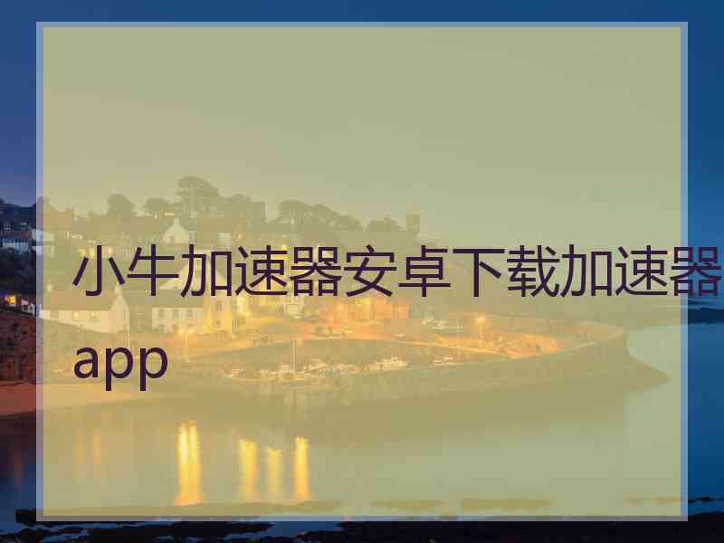 小牛加速器安卓下载加速器app