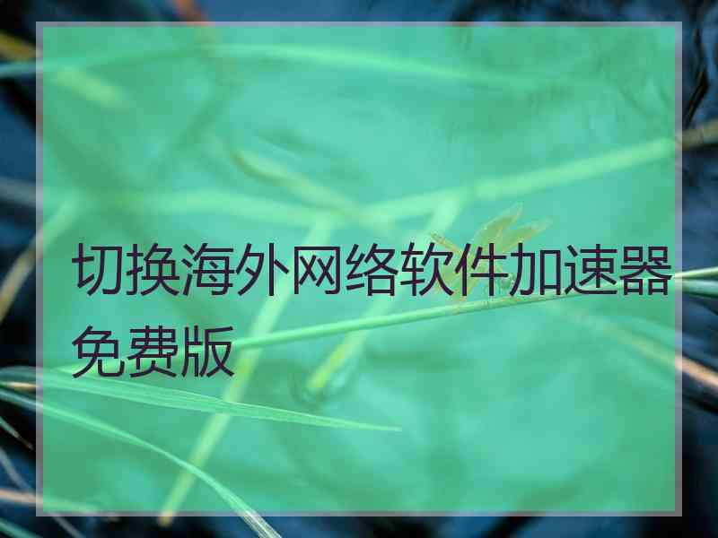 切换海外网络软件加速器免费版