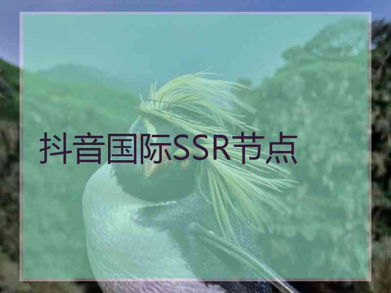 抖音国际SSR节点