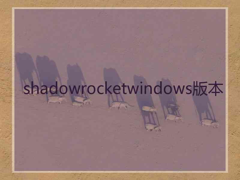 shadowrocketwindows版本