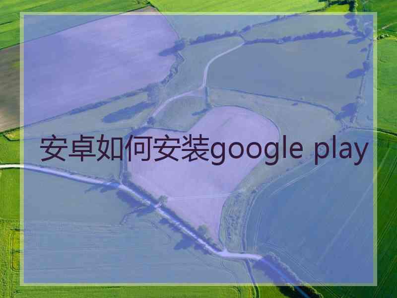 安卓如何安装google play