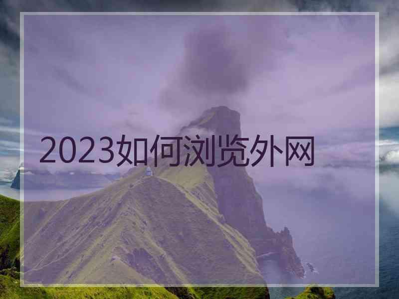 2023如何浏览外网