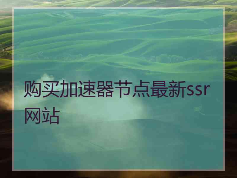 购买加速器节点最新ssr网站