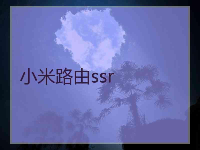 小米路由ssr