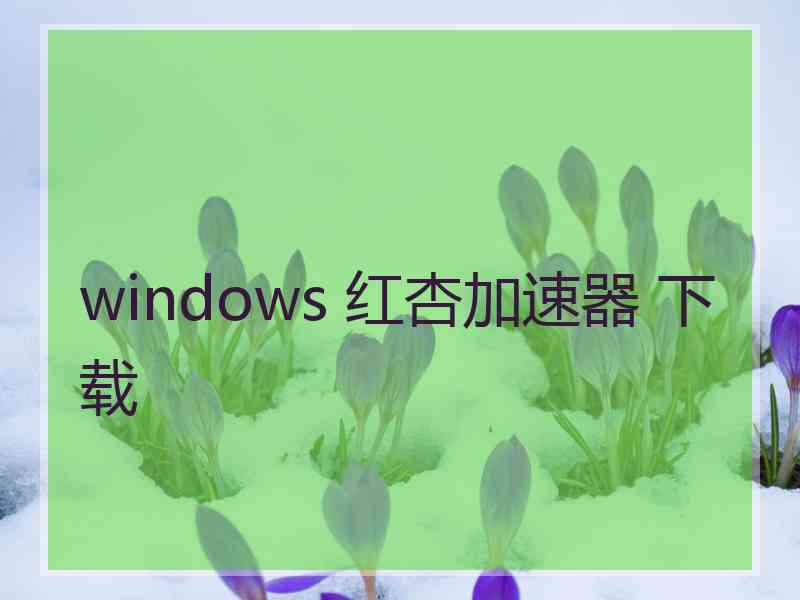 windows 红杏加速器 下载