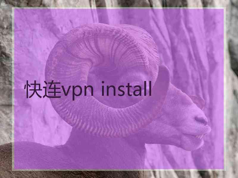 快连vpn install