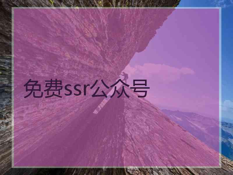 免费ssr公众号