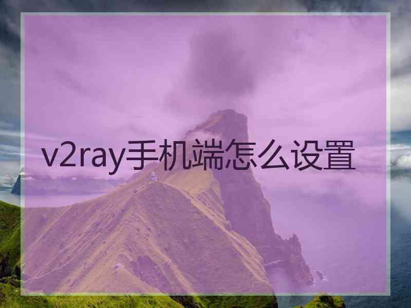 v2ray手机端怎么设置