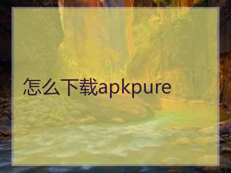 怎么下载apkpure