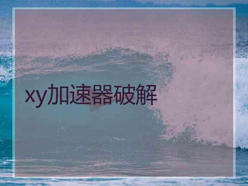 xy加速器破解