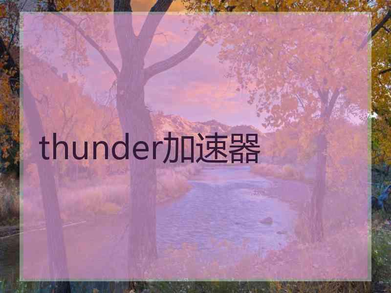 thunder加速器