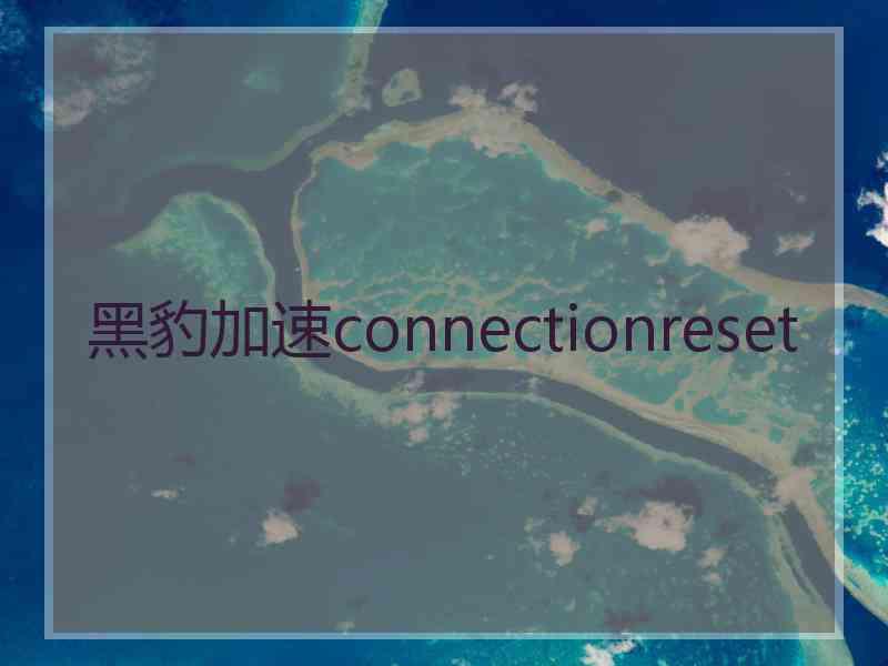 黑豹加速connectionreset