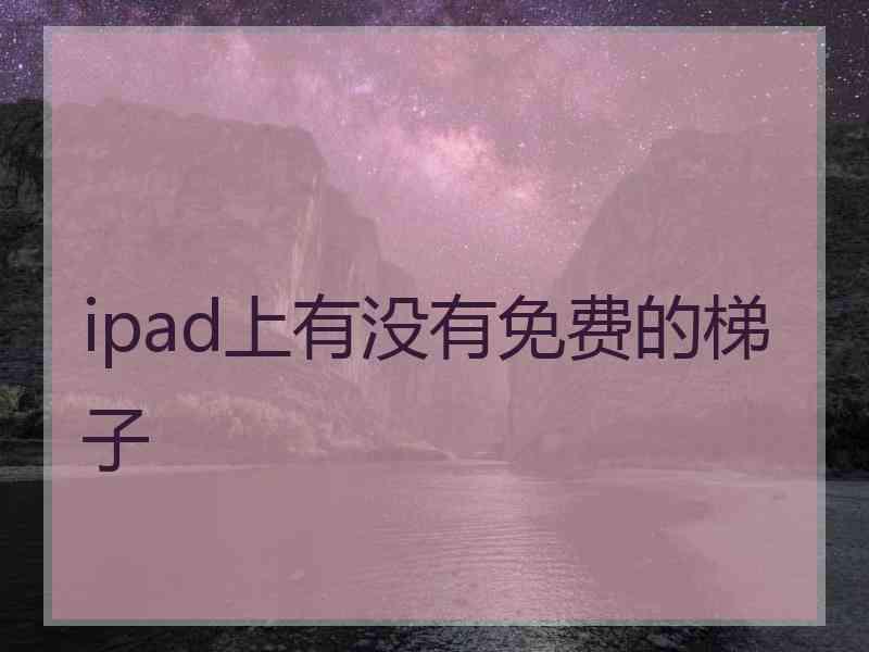 ipad上有没有免费的梯子