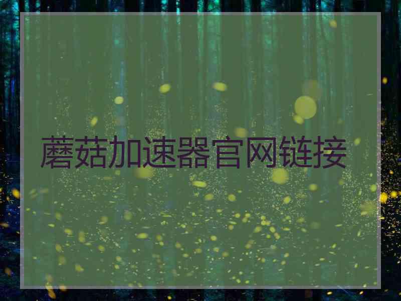 蘑菇加速器官网链接