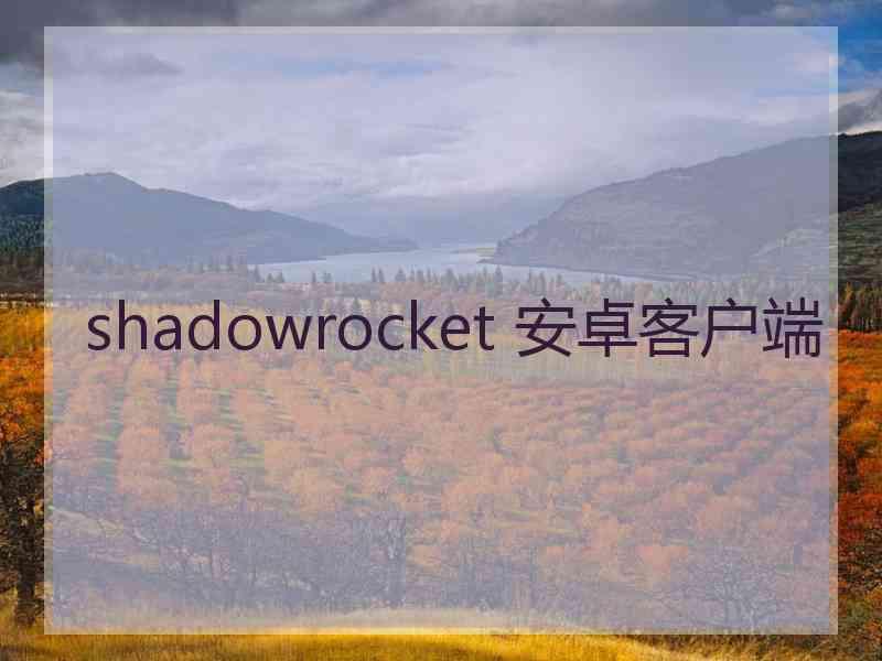 shadowrocket 安卓客户端