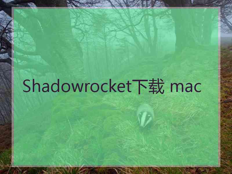 Shadowrocket下载 mac