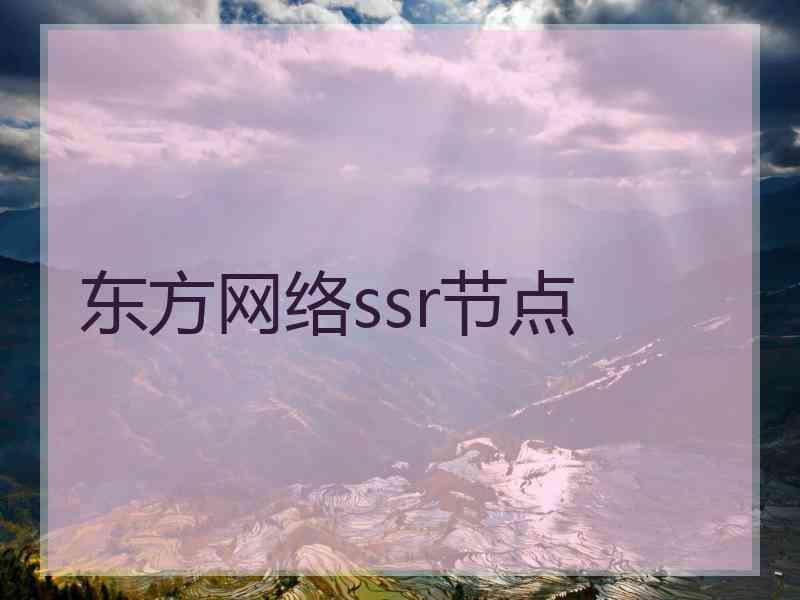 东方网络ssr节点