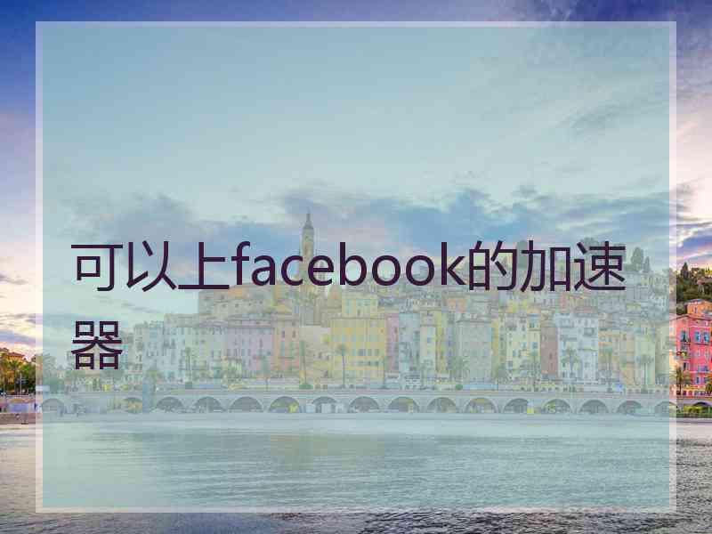 可以上facebook的加速器